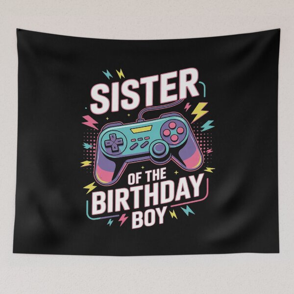Item preview, Sister of the Birthday Boy Matching Family Video Game Party designed and sold by joyouartArt.
