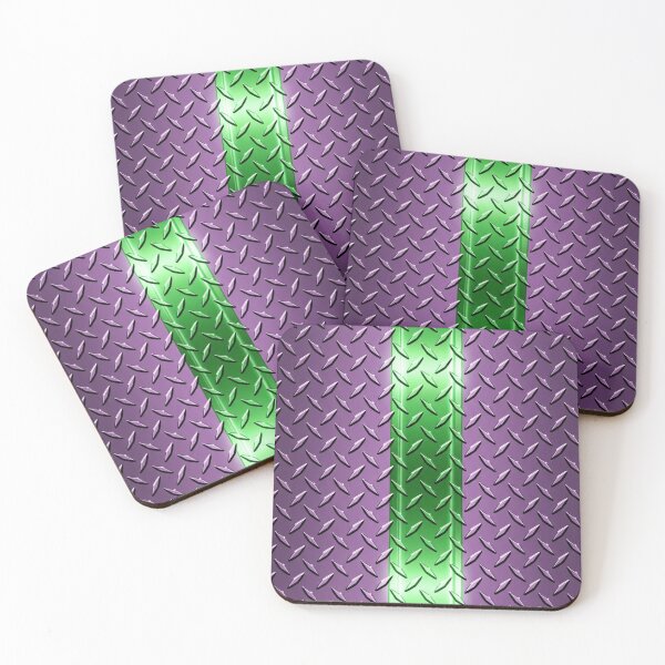 Item preview, Forged Tread: 4-Way Industrial Steel PHONE CASE (PURPLE - GREEN RACING) designed and sold by CleverCulture.