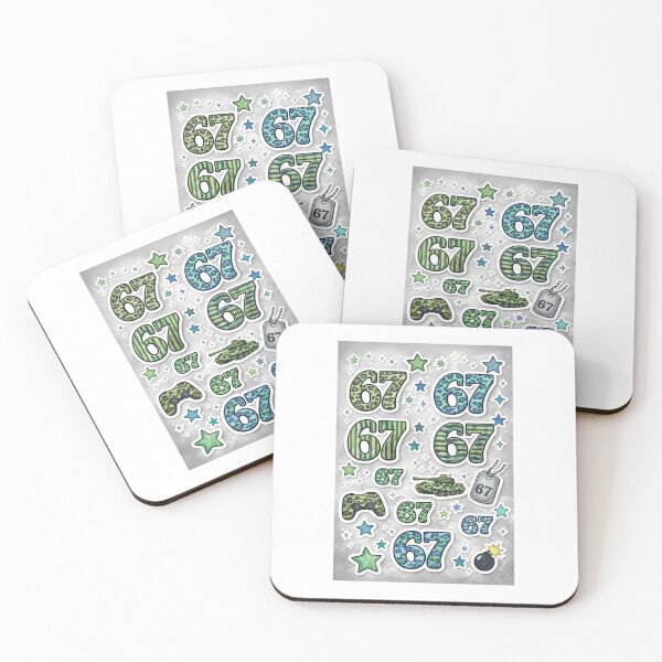 Item preview, 67 Aesthetic Number sticker sheet. designed and sold by cozychaos67.
