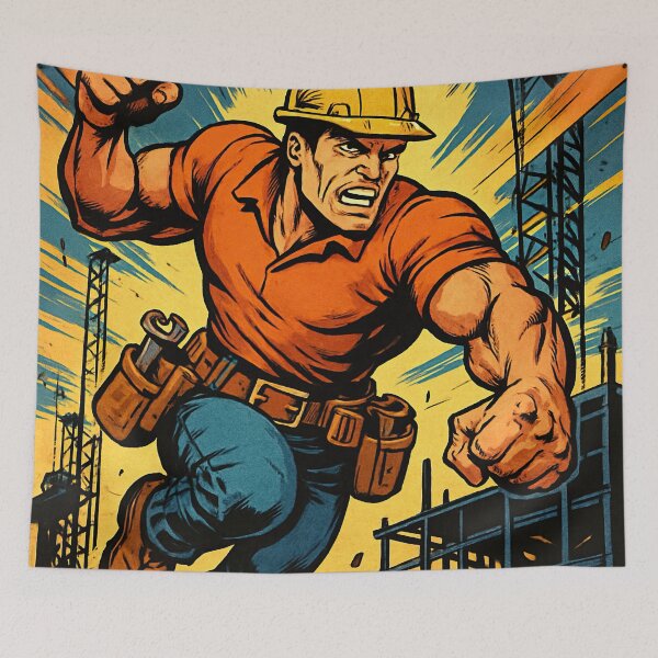 Item preview, Construction worker | Comics stylCartoone -  designed and sold by ComicsFactory.