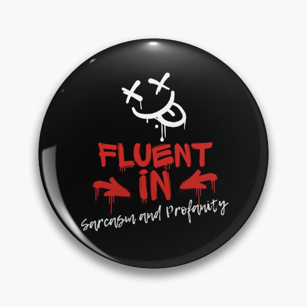 Item preview, Fluent in Sarcasm and Profanity | Edgy Red Graffiti Art designed and sold by JB-designstudio.