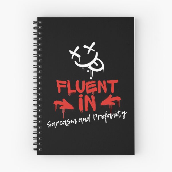 Item preview, Fluent in Sarcasm and Profanity | Edgy Red Graffiti Art designed and sold by JB-designstudio.