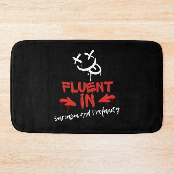 Item preview, Fluent in Sarcasm and Profanity | Edgy Red Graffiti Art designed and sold by JB-designstudio.