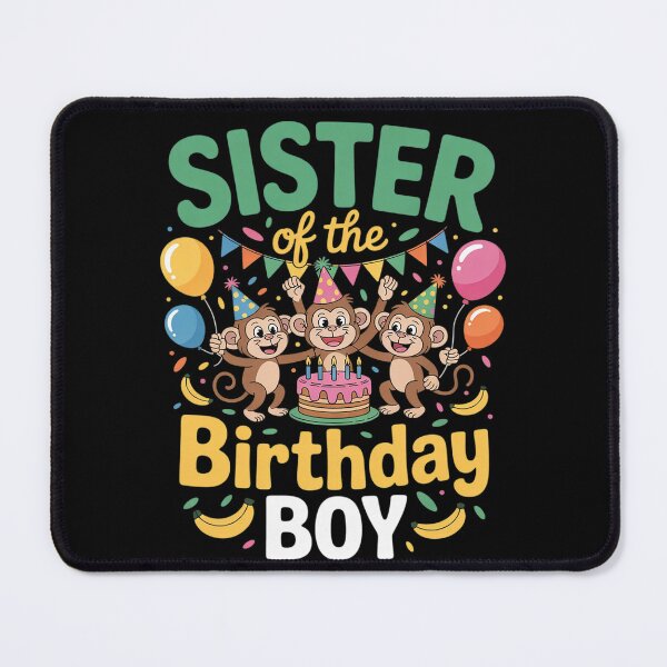 Item preview, Sister Of The Birthday Boy Monkey Family Matching Party designed and sold by joyouartArt.