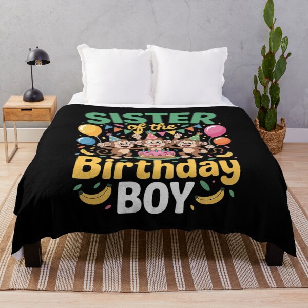 Item preview, Sister Of The Birthday Boy Monkey Family Matching Party designed and sold by joyouartArt.