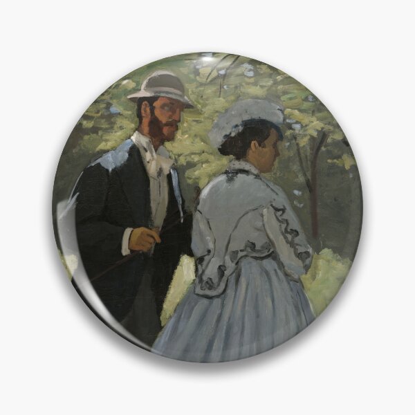 Item preview, Bazille and Camille Study for Dejeuner Sur Lherbe by Claude Monet: Romantic Woodland Stroll Poster designed and sold by artofuniverse.