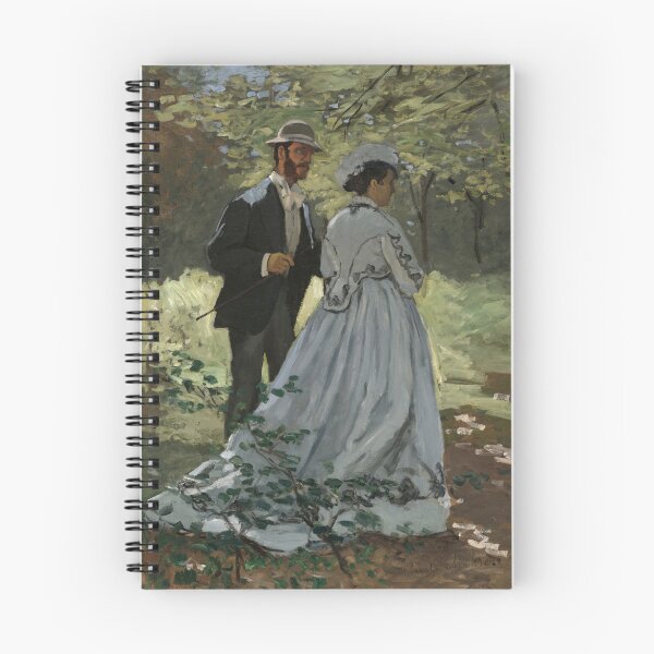 Item preview, Bazille and Camille Study for Dejeuner Sur Lherbe by Claude Monet: Romantic Woodland Stroll Poster designed and sold by artofuniverse.