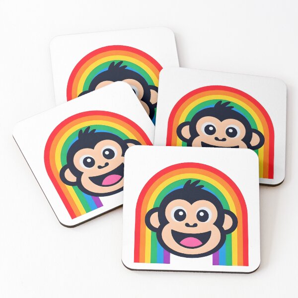Item preview, Happy Rainbow Arch Monkey Face designed and sold by Rostislav Bouda.