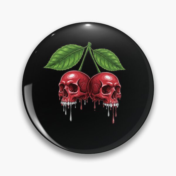 Item preview, Skull Cherries - Edgy Gothic Fruit Streetwear Art designed and sold by Maclaw200d.