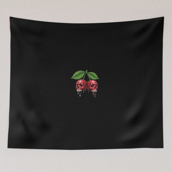 Item preview, Skull Cherries - Edgy Gothic Fruit Streetwear Art designed and sold by Maclaw200d.