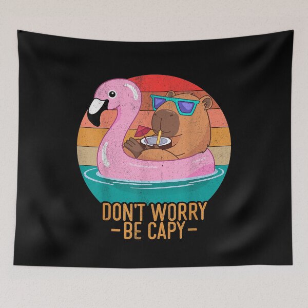 Item preview, Retro Dont Worry Be Capy Kids Youth Women Men Boys Capybara Art for Men Women Kids , Capybara Gift Lover  designed and sold by DZIRI NAJAT.