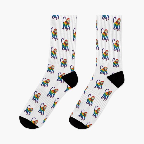Item preview, Vibrant Walking Rainbow Monkey Illustration designed and sold by Rostislav Bouda.