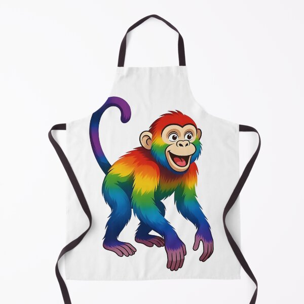 Item preview, Vibrant Walking Rainbow Monkey Illustration designed and sold by Rostislav Bouda.