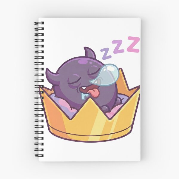 Item preview, Zot the Sleepy Tiny Demon: Napping in Crown with Snot Bubble (Kawaii Sticker) designed and sold by ColorTheoryLab.