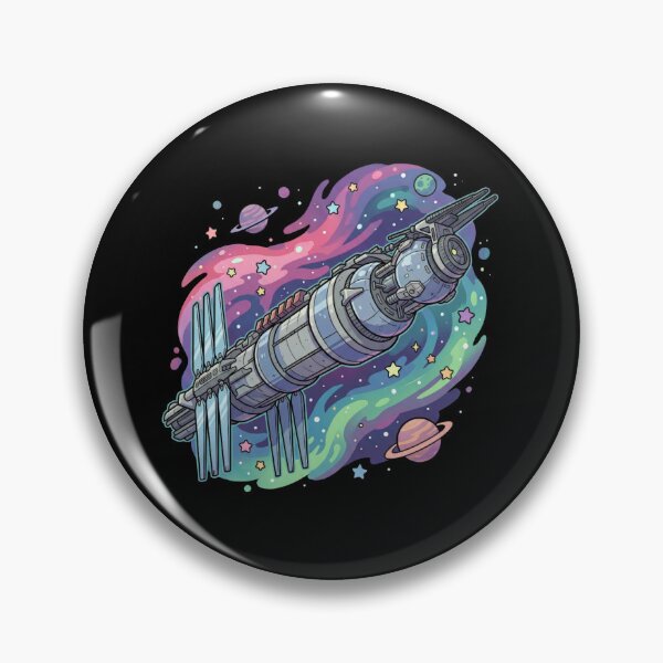 Item preview, Retro Sci-Fi Space Station Galaxy Art designed and sold by Fenay Designs.