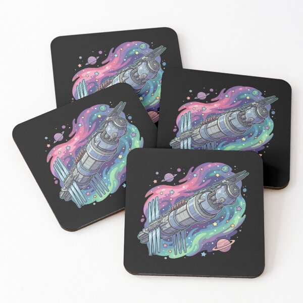 Item preview, Retro Sci-Fi Space Station Galaxy Art designed and sold by Fenay Designs.