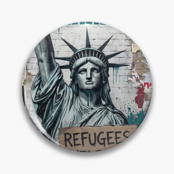 Item preview, Sad Liberty: Broken American Dream - Street Art Protest designed and sold by gpeppe91.