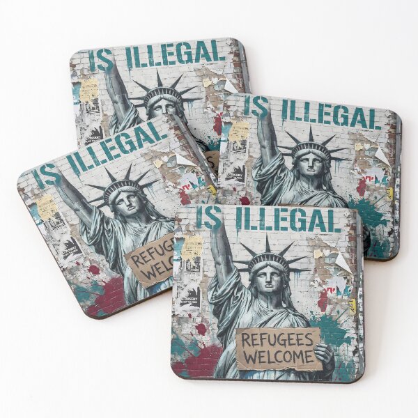 Item preview, Sad Liberty: Broken American Dream - Street Art Protest designed and sold by gpeppe91.