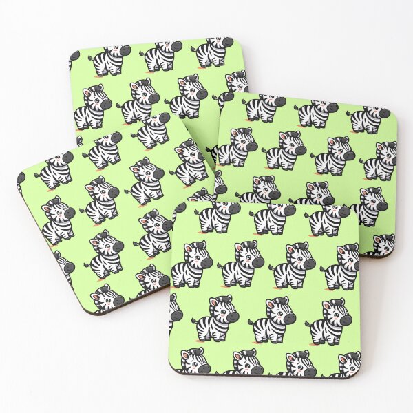 Item preview, Cute Zebra Pattern on Pistachio Green Background designed and sold by lunadesignsmoon.