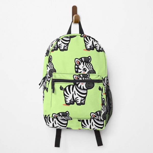 Item preview, Cute Zebra Pattern on Pistachio Green Background designed and sold by lunadesignsmoon.