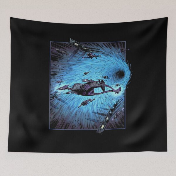 Item preview, Sci-Fi Alien Fleet Blue Vortex Art designed and sold by Fenay Designs.