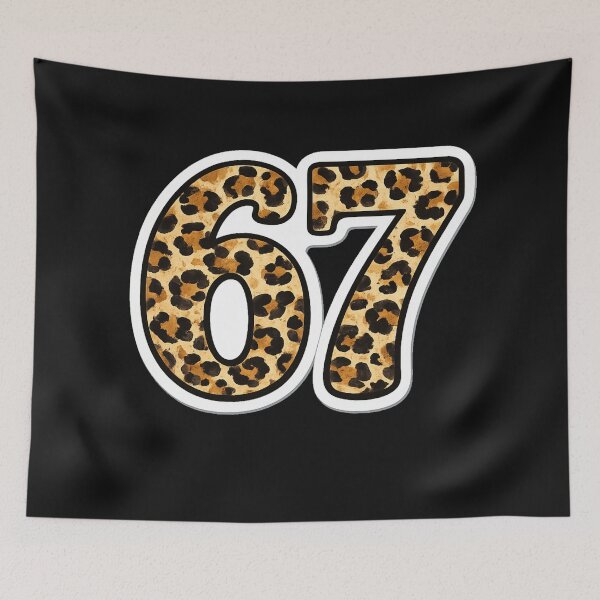 Item preview, leopard print 67 sticker designed and sold by cozychaos67.