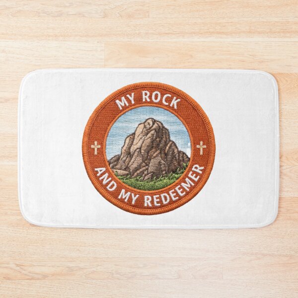 Item preview, My Rock and My Redeemer – Psalm 19:14 Christian Embroidered Patch designed and sold by thefaithpatch.