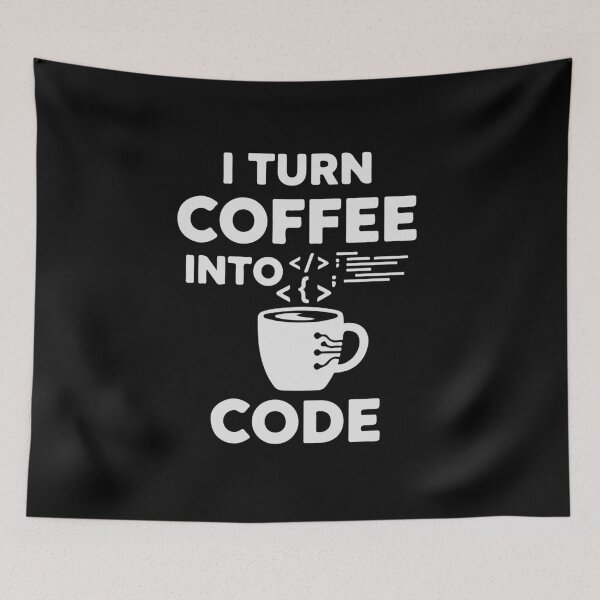 Item preview, I Turn Coffee Into Code T-Shirt  Funny Programmer Coder Humor Tee designed and sold by Design-Pro-21.