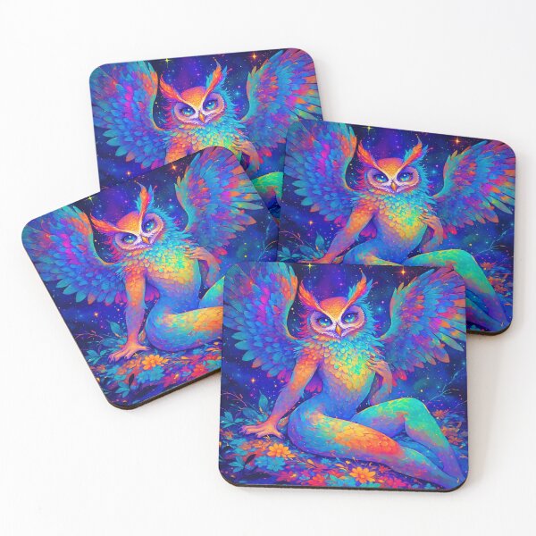 Item preview, Astral Owl Being – Luminous Fantasy Art designed and sold by Neer arts.
