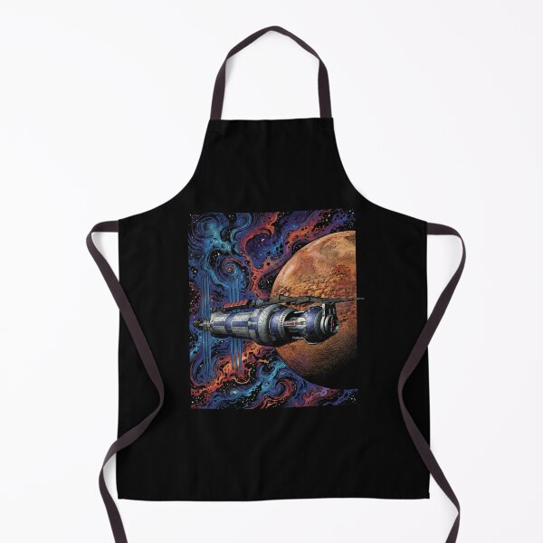 Item preview, Retro Sci-Fi Space Station Planet Art designed and sold by Fenay Designs.