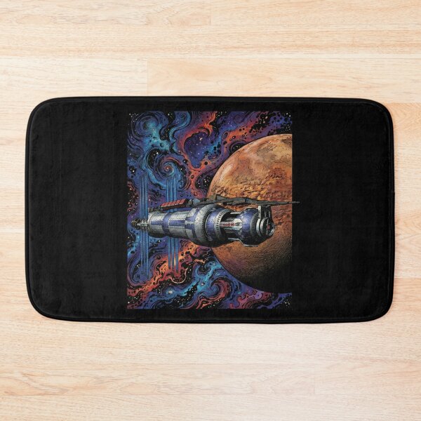 Item preview, Retro Sci-Fi Space Station Planet Art designed and sold by Fenay Designs.