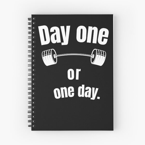 Item preview, Day one or one day. Gym Fitness Motivation Quote designed and sold by TeeArtWorld.