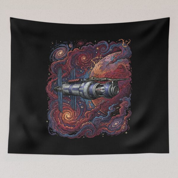 Item preview, Sci-Fi Galaxy Station Red Planet Art designed and sold by Fenay Designs.