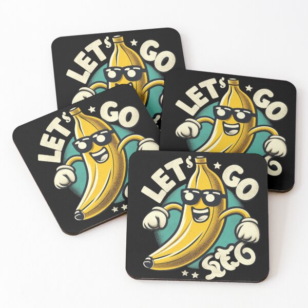 Item preview, Let's Go Retro Vintage Kawaii Banana Cool Cartoon designed and sold by Zoo-Moo.