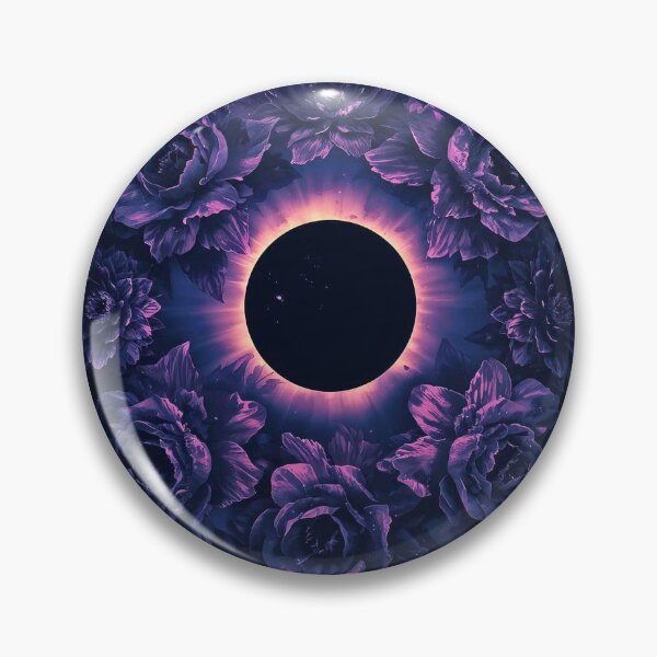 Item preview, Eclipsed Peonies: Surreal Midnight Purple Floral Solar Eclipse Wall Art designed and sold by Cozyartsss.