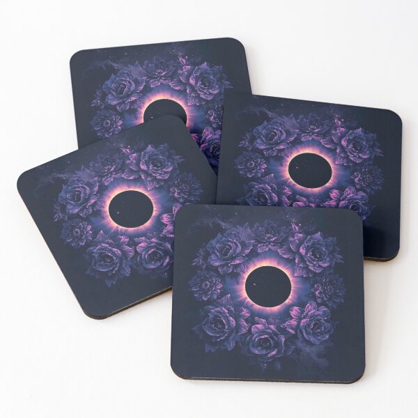 Item preview, Eclipsed Peonies: Surreal Midnight Purple Floral Solar Eclipse Wall Art designed and sold by Cozyartsss.