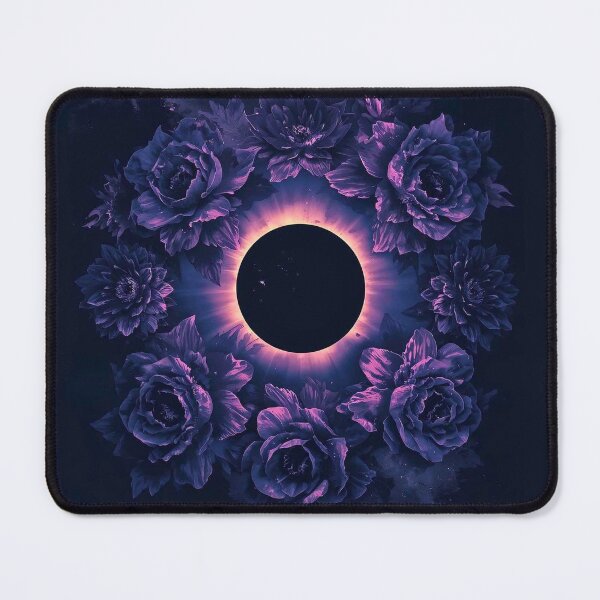 Item preview, Eclipsed Peonies: Surreal Midnight Purple Floral Solar Eclipse Wall Art designed and sold by Cozyartsss.