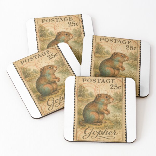 Item preview, Gopher Post: Nature’s Little Engineer in Vintage Style designed and sold by ForeverPrintsOK.