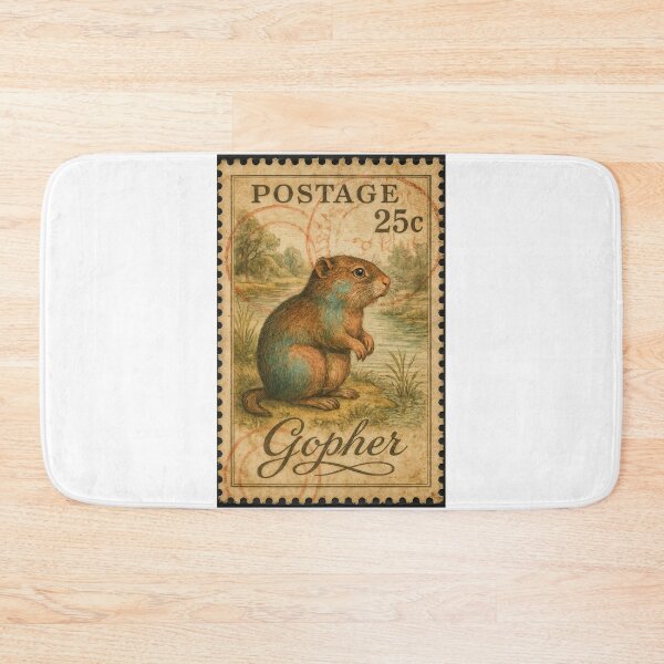Item preview, Gopher Post: Nature’s Little Engineer in Vintage Style designed and sold by ForeverPrintsOK.