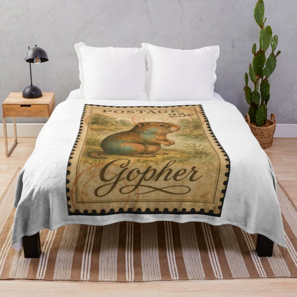 Item preview, Gopher Post: Nature’s Little Engineer in Vintage Style designed and sold by ForeverPrintsOK.