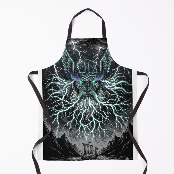 Item preview, Thor Norse Thunder God Art | Viking Lightning Storm Print designed and sold by Epick7.