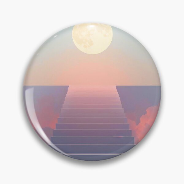 Item preview, Stairway to the Moon: Surreal Pastel Clouds and Celestial Path Wall Art designed and sold by Cozyartsss.