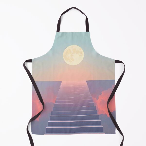 Item preview, Stairway to the Moon: Surreal Pastel Clouds and Celestial Path Wall Art designed and sold by Cozyartsss.
