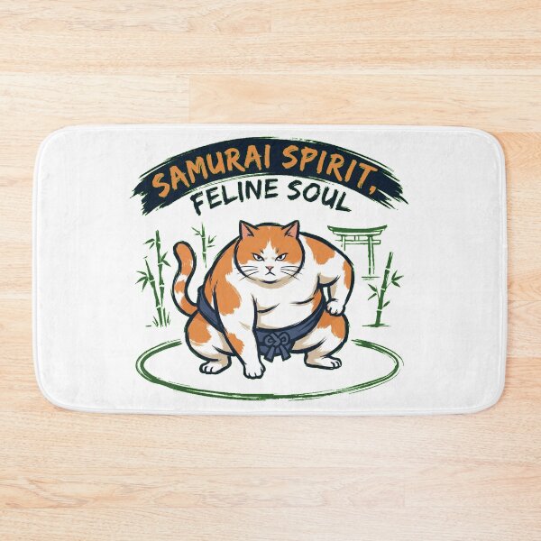 Item preview, The Sumo Champion: Mighty Round Bicolored Cat Wrestler designed and sold by Thaivi Design.