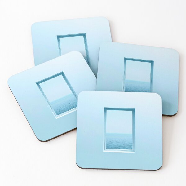 Item preview, Ocean Window: Modern Minimalist Blue Sea Horizon Wall Art designed and sold by Cozyartsss.