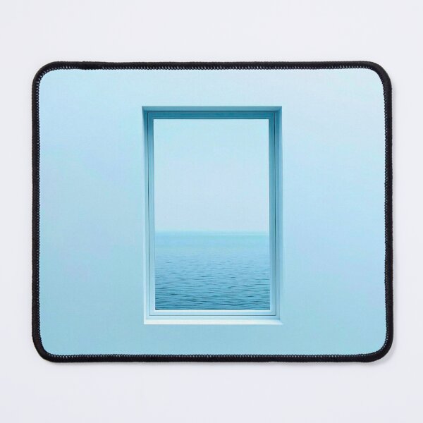 Item preview, Ocean Window: Modern Minimalist Blue Sea Horizon Wall Art designed and sold by Cozyartsss.