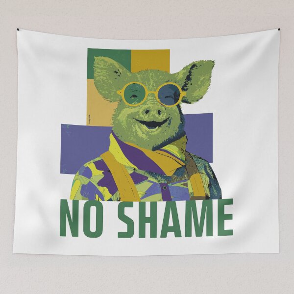 Item preview, No Shame Pig Portrait designed and sold by Meydale.