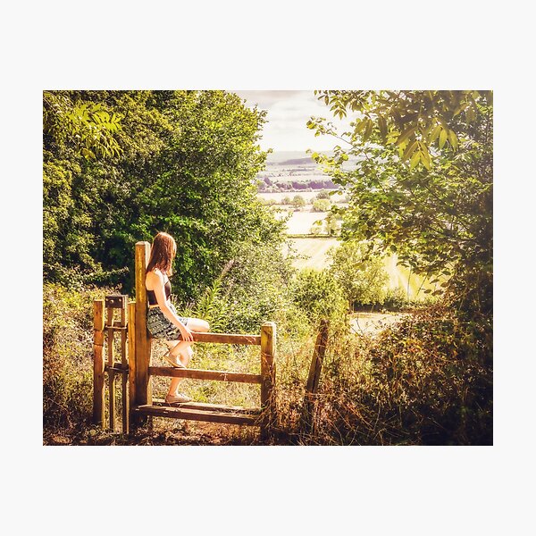 Summer-haze landscape Photographic Print