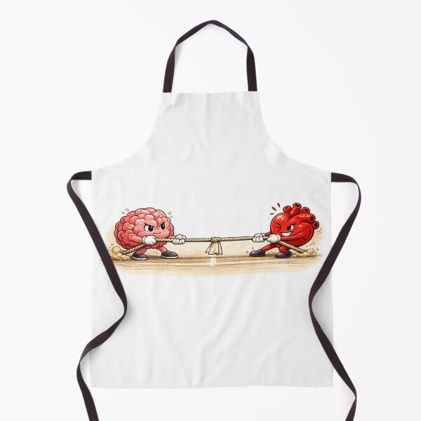 Item preview, Heart vs Brain – Cute Tug of War Between Logic & Emotion designed and sold by Himanigupta808.