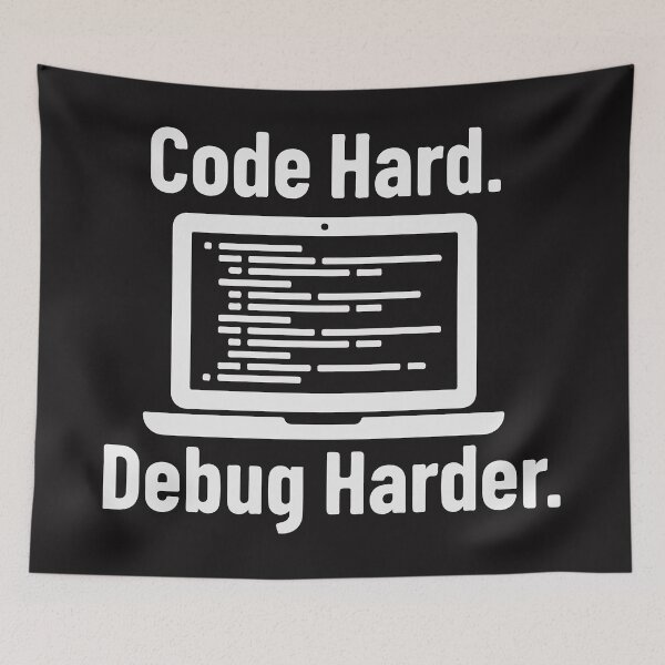 Item preview, Code Hard Debug Harder T-Shirt  Funny Programmer Debugging Humor Tee designed and sold by Design-Pro-21.